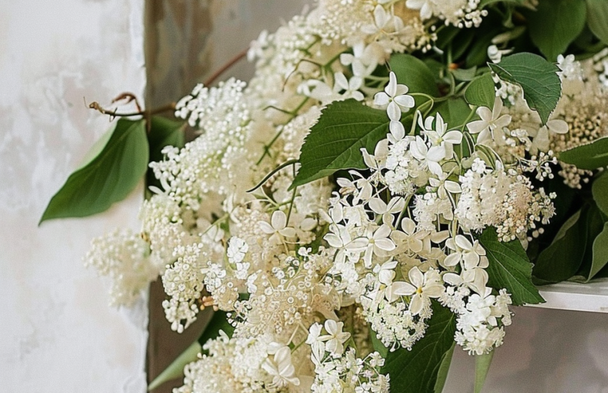white-elderflowers