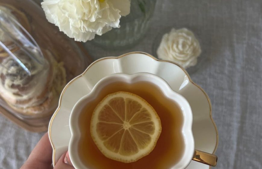 lemon elderflower tea