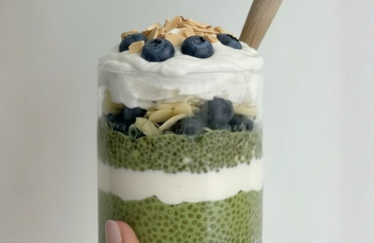 Matcha Blueberry Chia Parfait